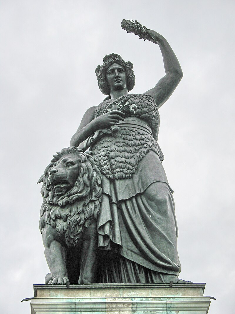 Theresienwiese simbolo: statua della Bavaria